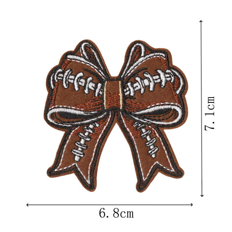 Wholesale Stylish Leopard Bow Embroidery Patches Iron On DIY Accessory Set Of 9 For Clothing Bags Decor