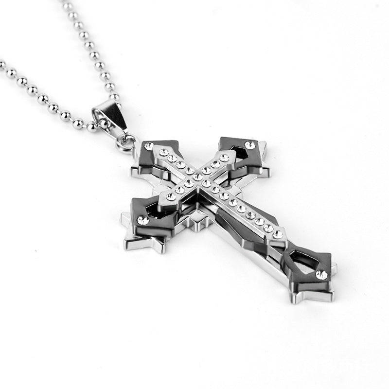Wholesale Men's Metal Pendant Cross Necklace