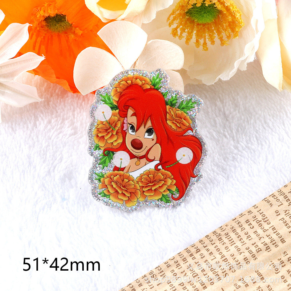 Wholesale 10pcs/pack Cartoon Character Cute Jewelry Pendant Acrylic Pin OLY Exclusive