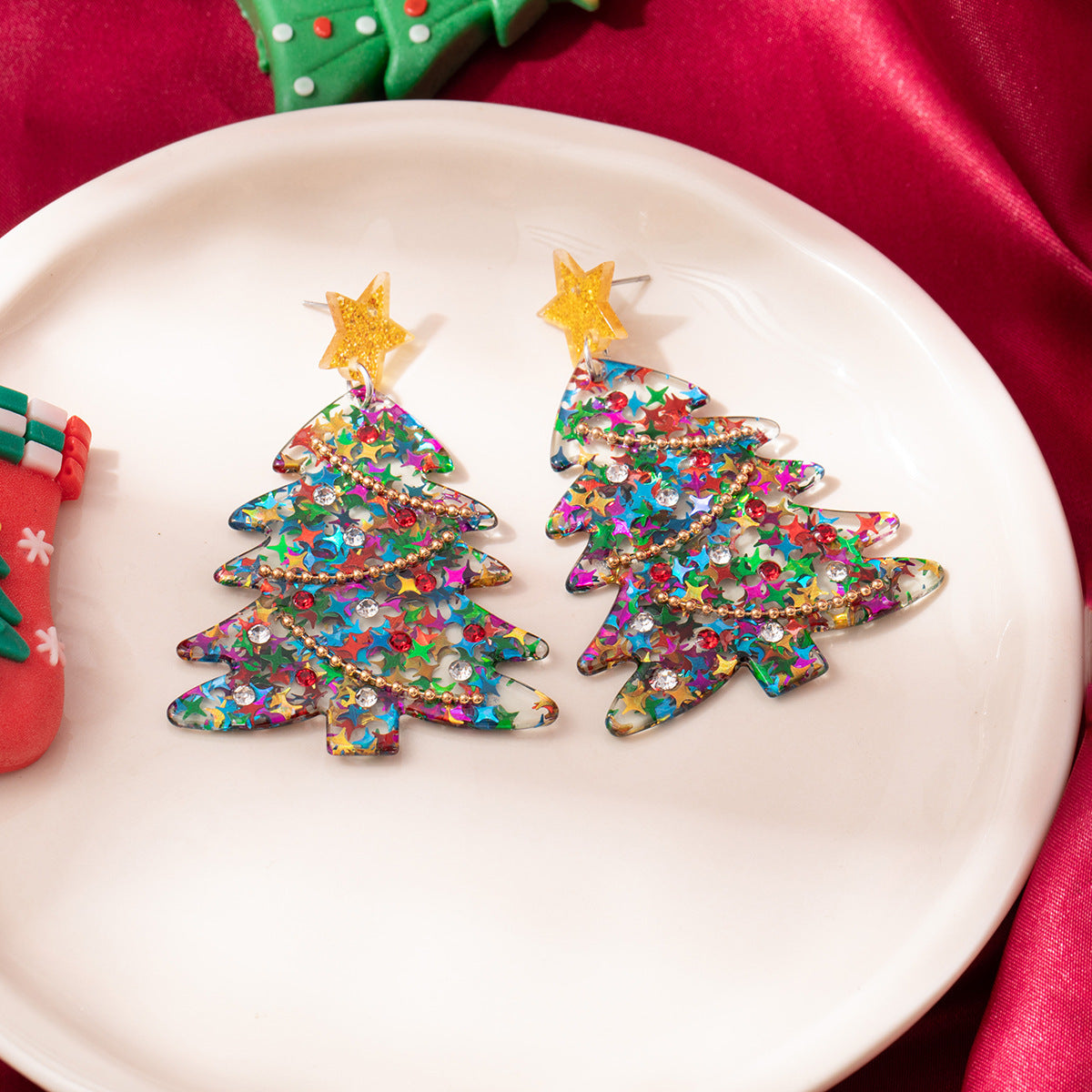 Wholesale Christmas snowflake earrings