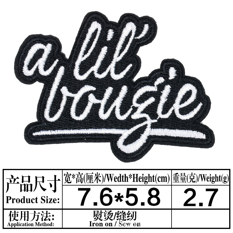 Wholesale English entry humorous letter cartoon embroidery DIY Patches