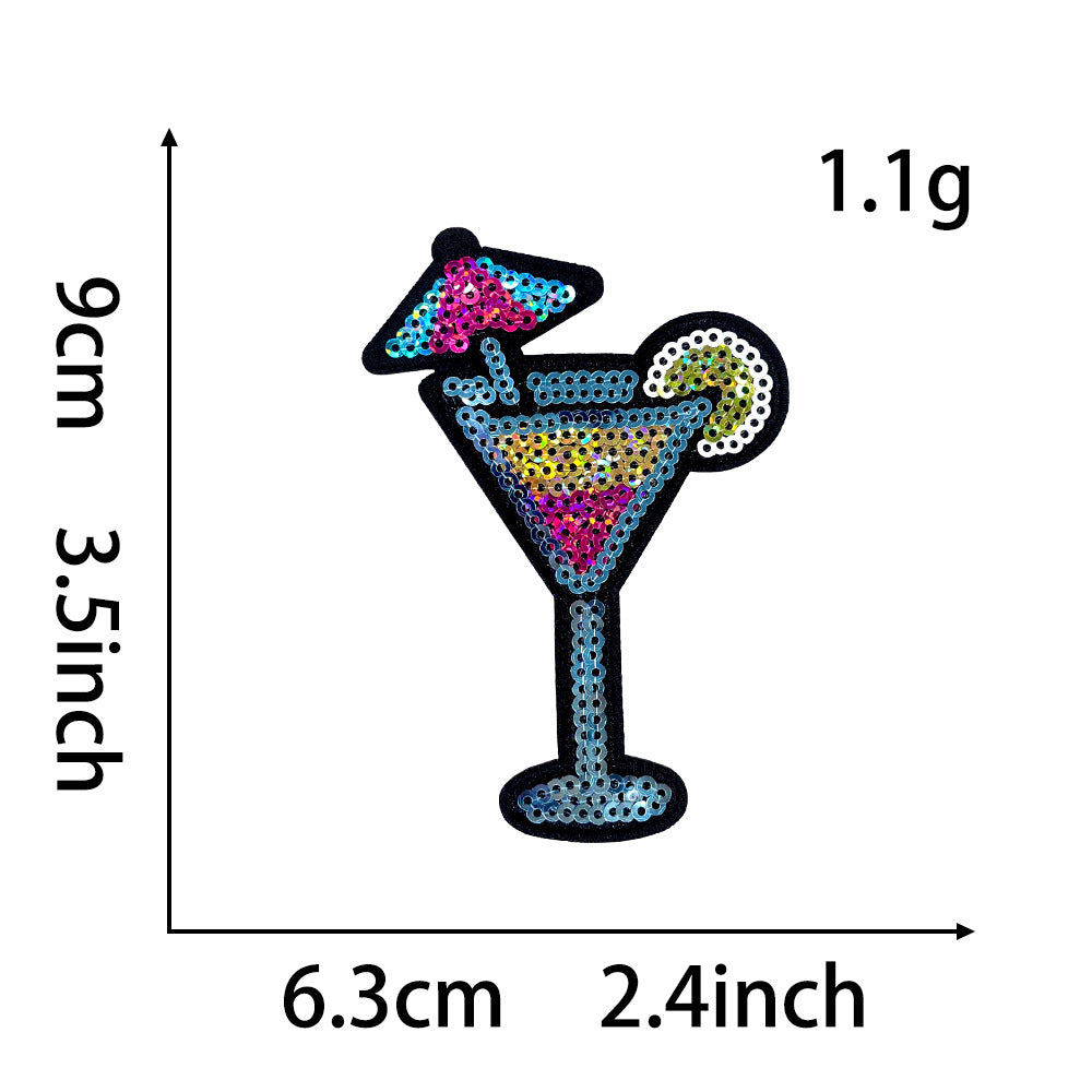 Wholesale Trendy Hawaiian Surf Truck Multicolor Sequin Embroidered Patch Iron On Back DIY Resale Accessory