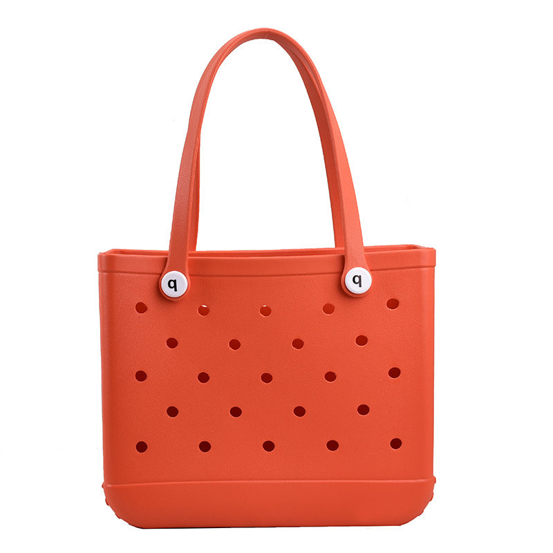 Wholesale Silicone Hollow Hole Handbag Beach Vacation Tote Bag