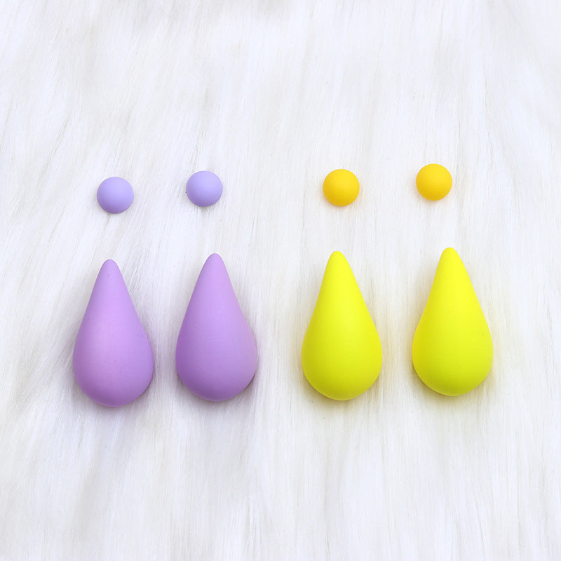 Wholesale Colorful Water Drop Acrylic Earrings Set