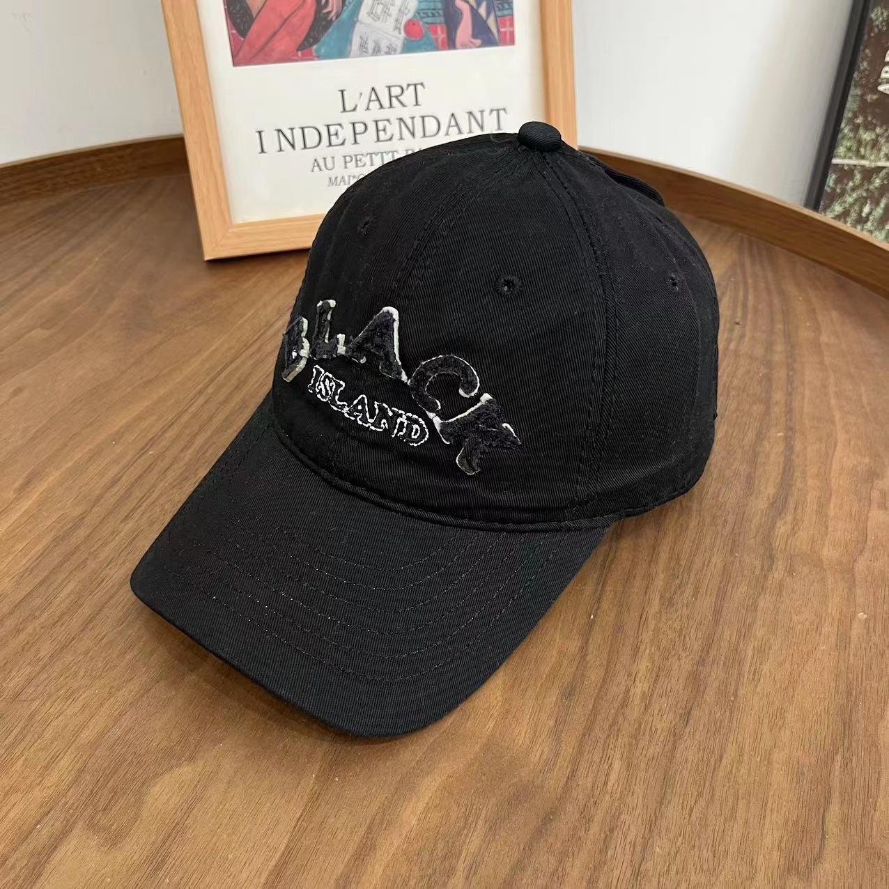 Carta de algodón al por mayor bordado Big Head Girth Men and Women Big Brim Baseball Cap