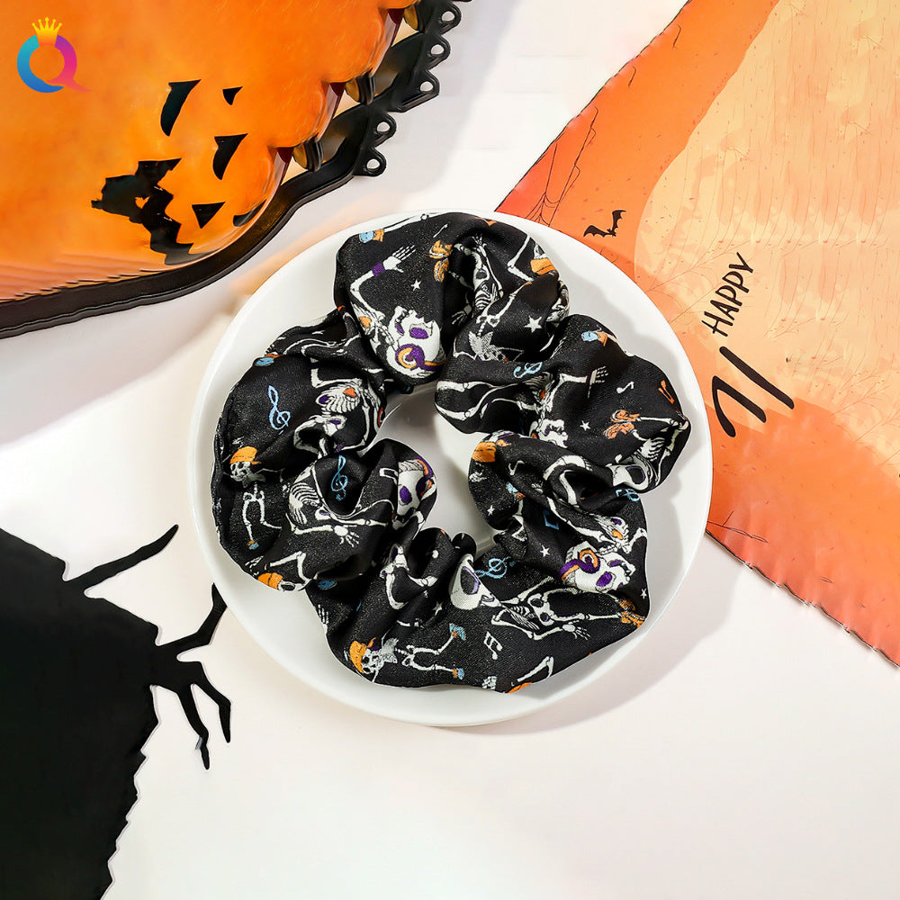 Wholesale Halloween Pumpkin Skull Personality Festive Hair Tie