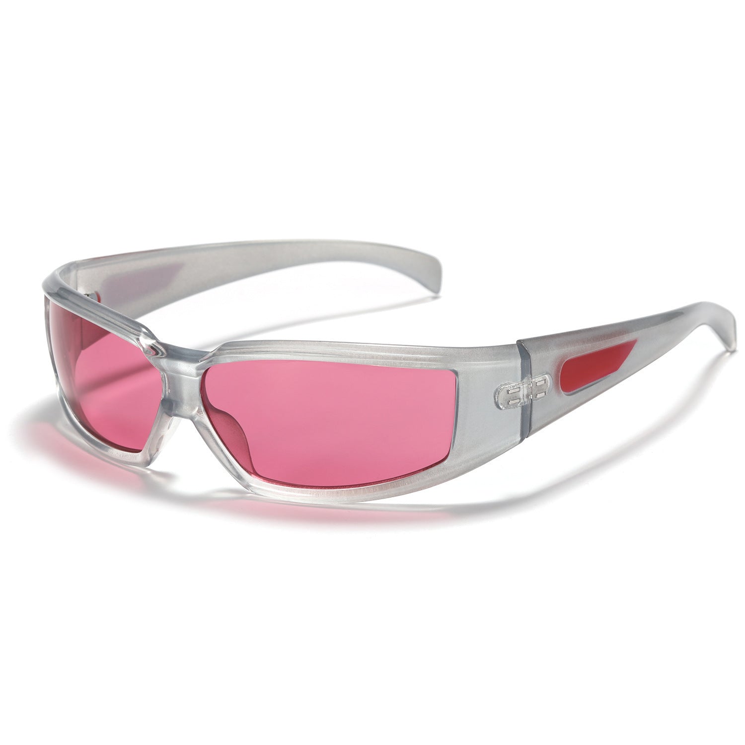 Wholesale Silver Light Technology Style Square Reflective Silver Frame Glasses