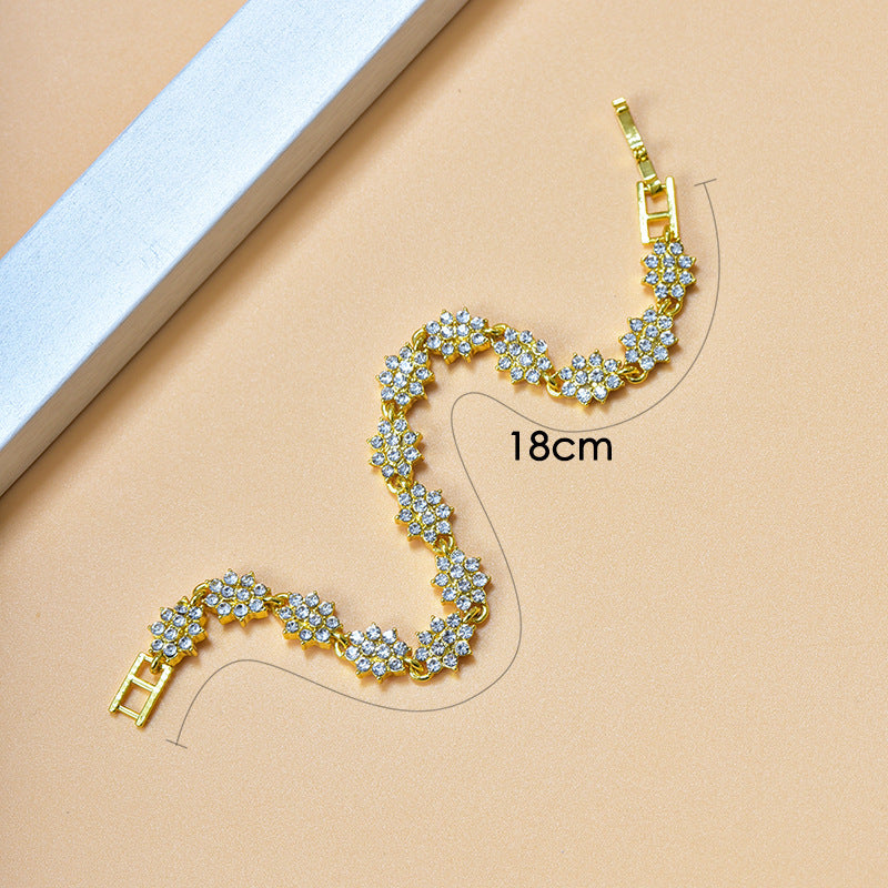 Wholesale Heart Diamond Alloy Bracelet