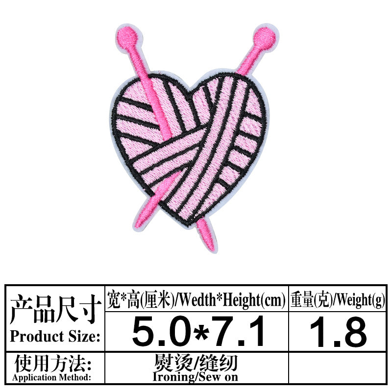 Wholesale Cartoon Lipstick Embroidered Cloth Patches For Clothing DIY Decorative Fashion Accessory