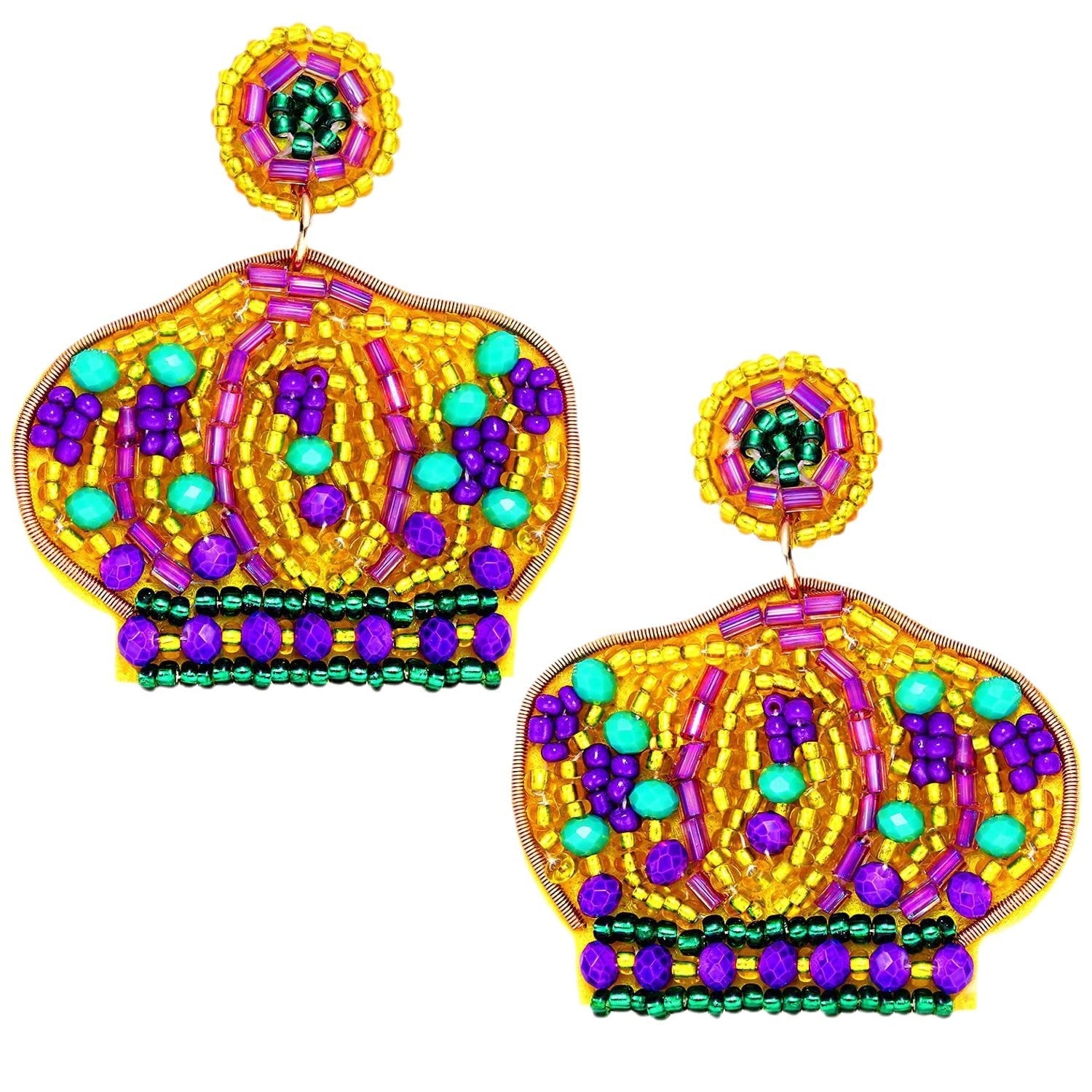 Wholesale Mask Alphabet Clown Carnival Beads Earrings