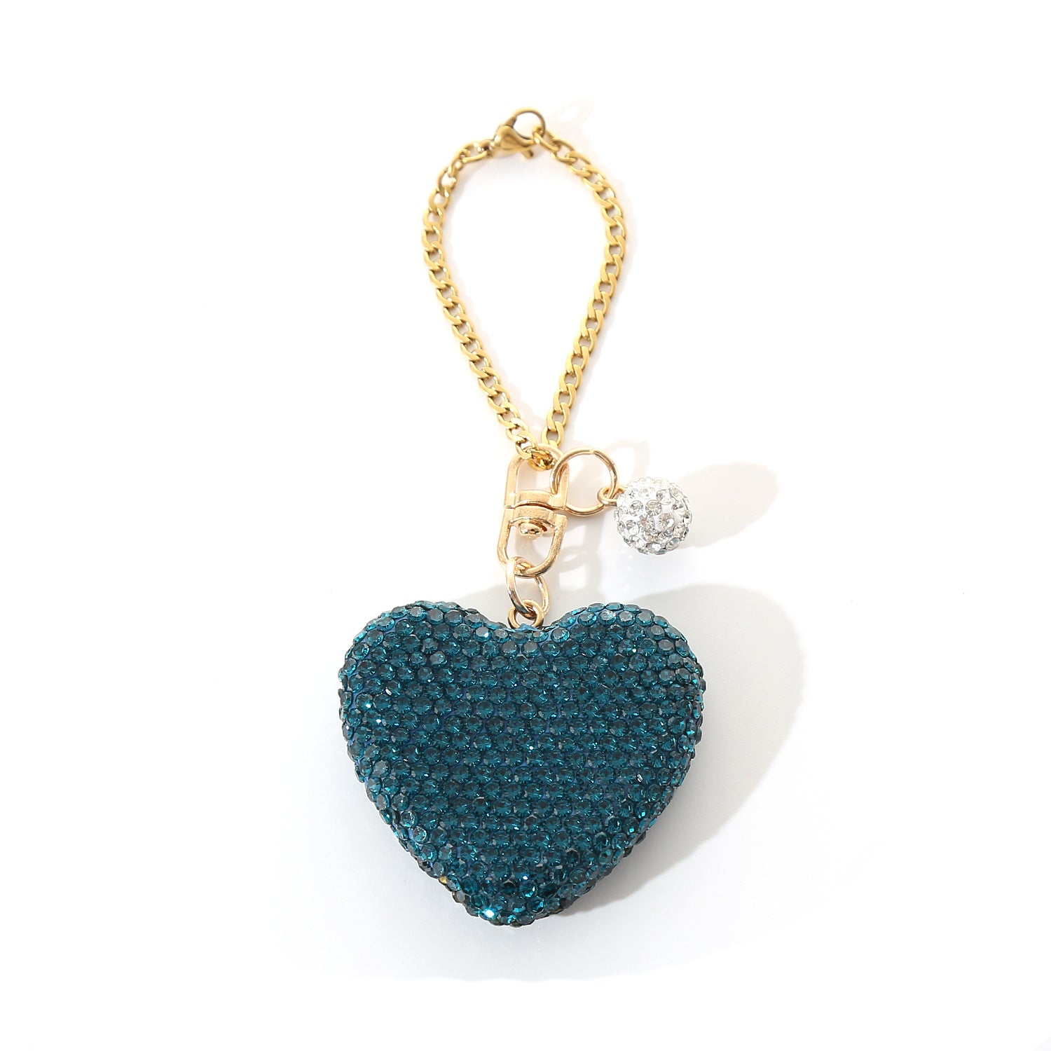 Wholesale Creative Love Fashion Water Diamond Peach Heart Car Keychains