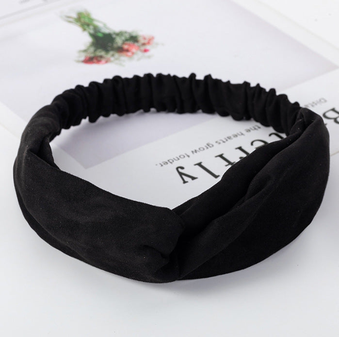 Wholesale Knitted Headband Face Wash Hair Band Solid Color Elastic Hair Band Yoga Sports Hair Band Headband Women