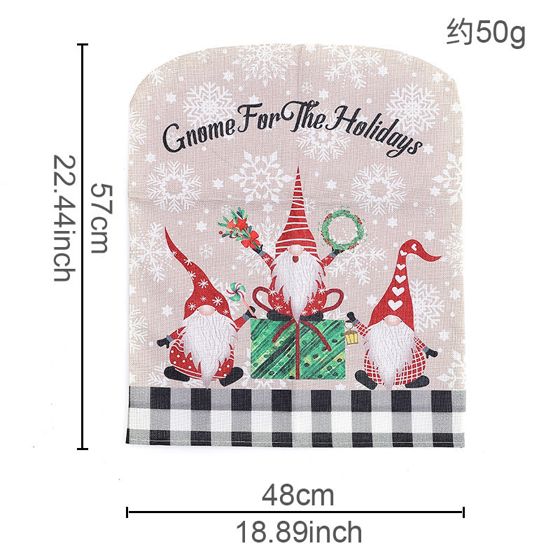 Wholesale Christmas Cartoon Forest Snowflake Chair Cover Creative
