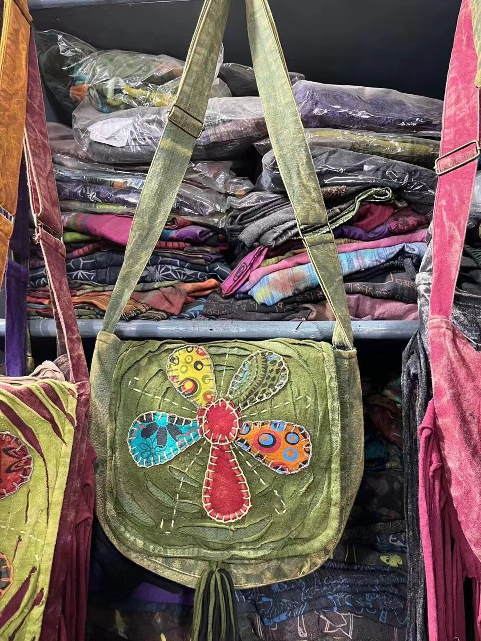 Wholesale Hippie Wasteland Style Bohemian Ethnic Style Niche Tassel Crossbody Shoulder Bag