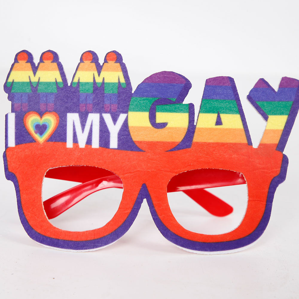 Wholesale party decoration supplies photo props rainbow glasses frame