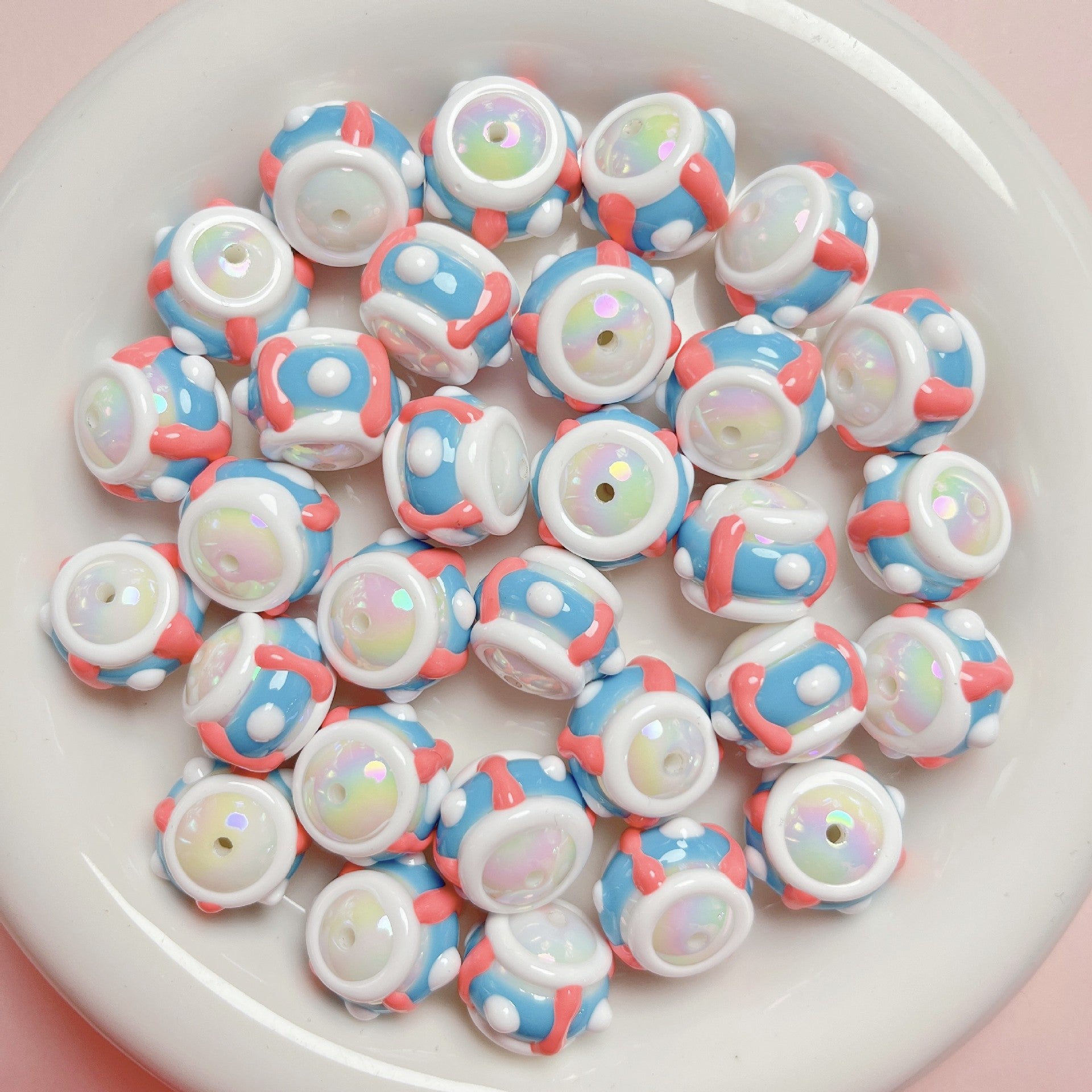 Wholesale Acrylic Hand Painted Cartoon Diy Beads