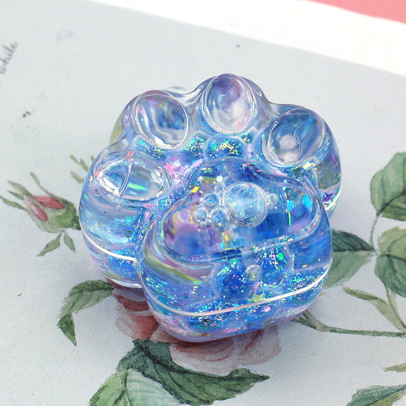 Wholesale Acrylic Cat Claw Quicksand Bottle Keychain