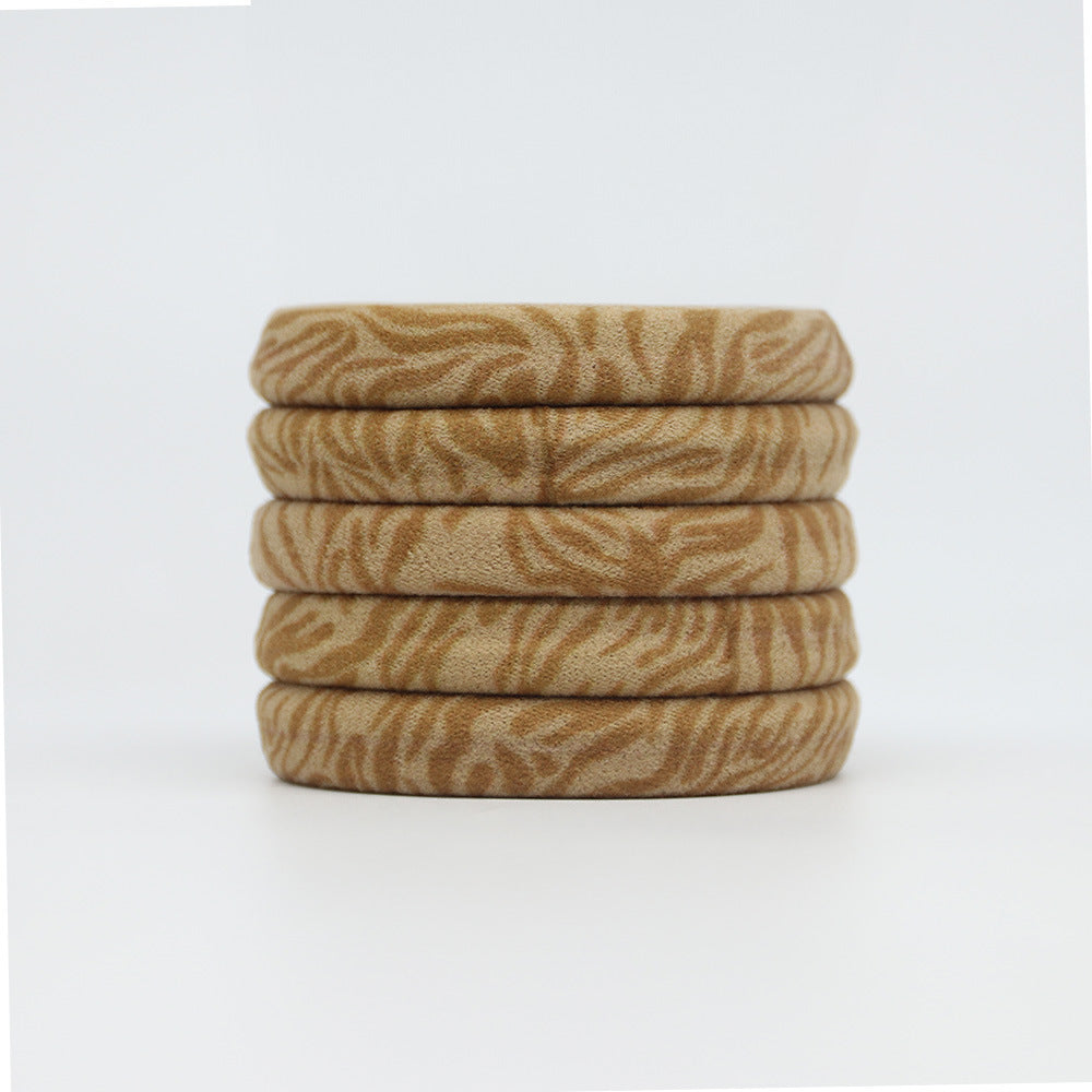 Wholesale Women's Hair Ring Leopard Print Towel Ring Ponytail High Elastic Hair Rope