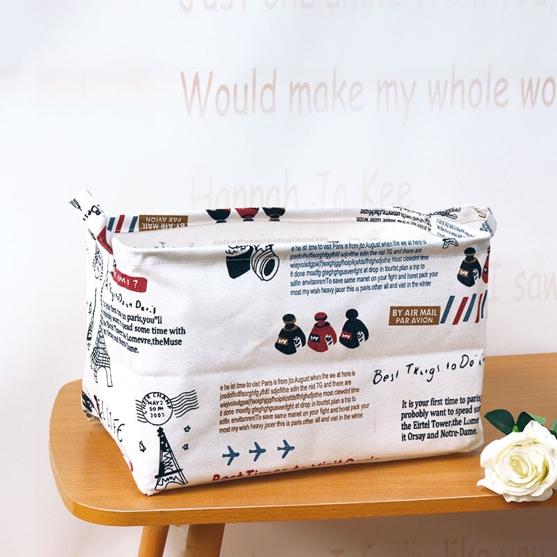 Wholesale Cotton and Linen Cloth Foldable Storage Box