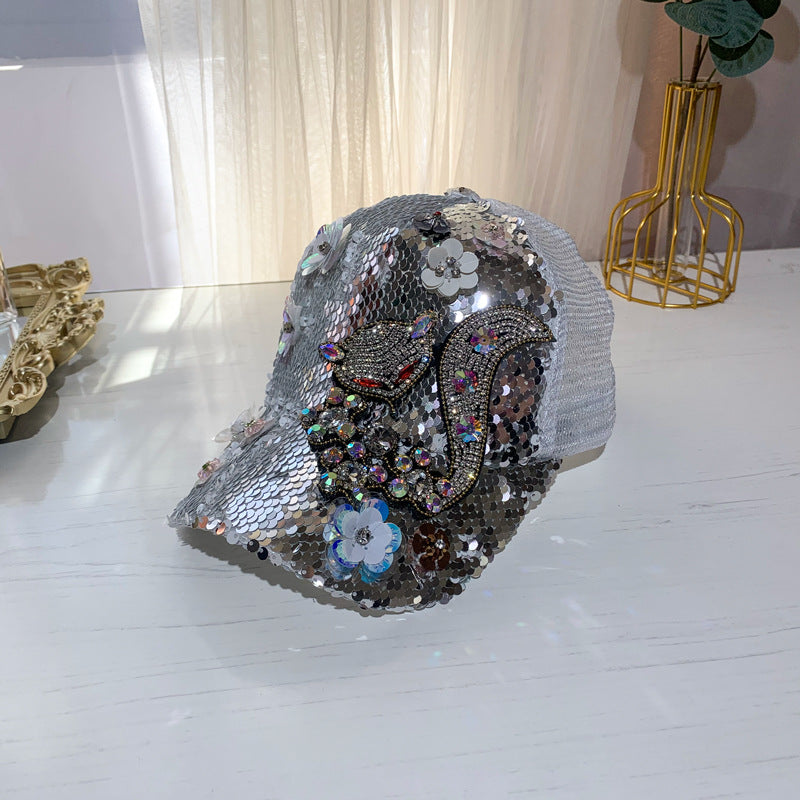 Wholesale Rhinestone Sequin Baseball Cap