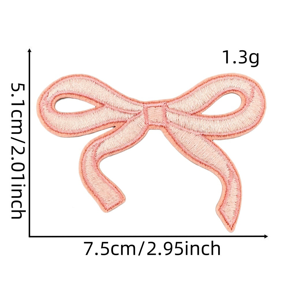 Wholesale Colorful bow embroidery DIY Patches