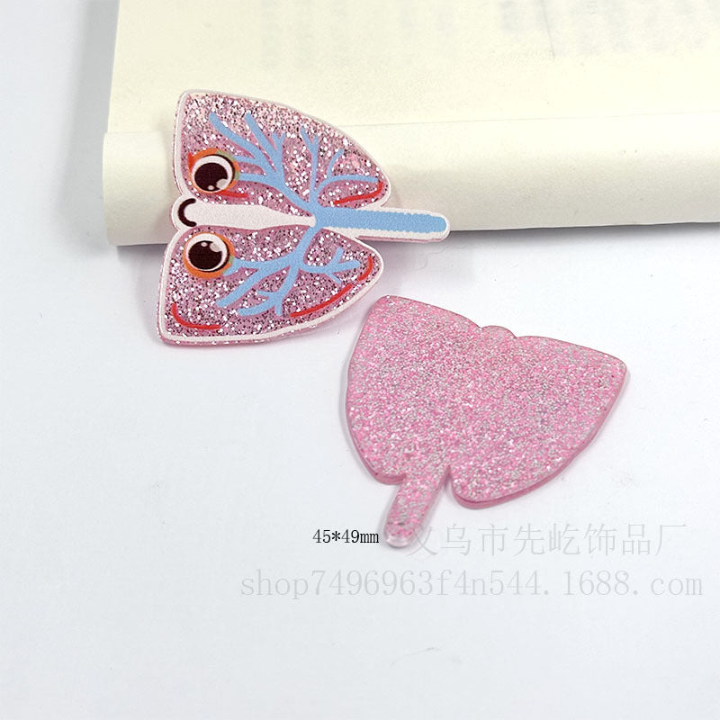 Wholesale 50pcs Loose Powder Cartoon Cartoon Organ Acrylic DIY Patch Accessories