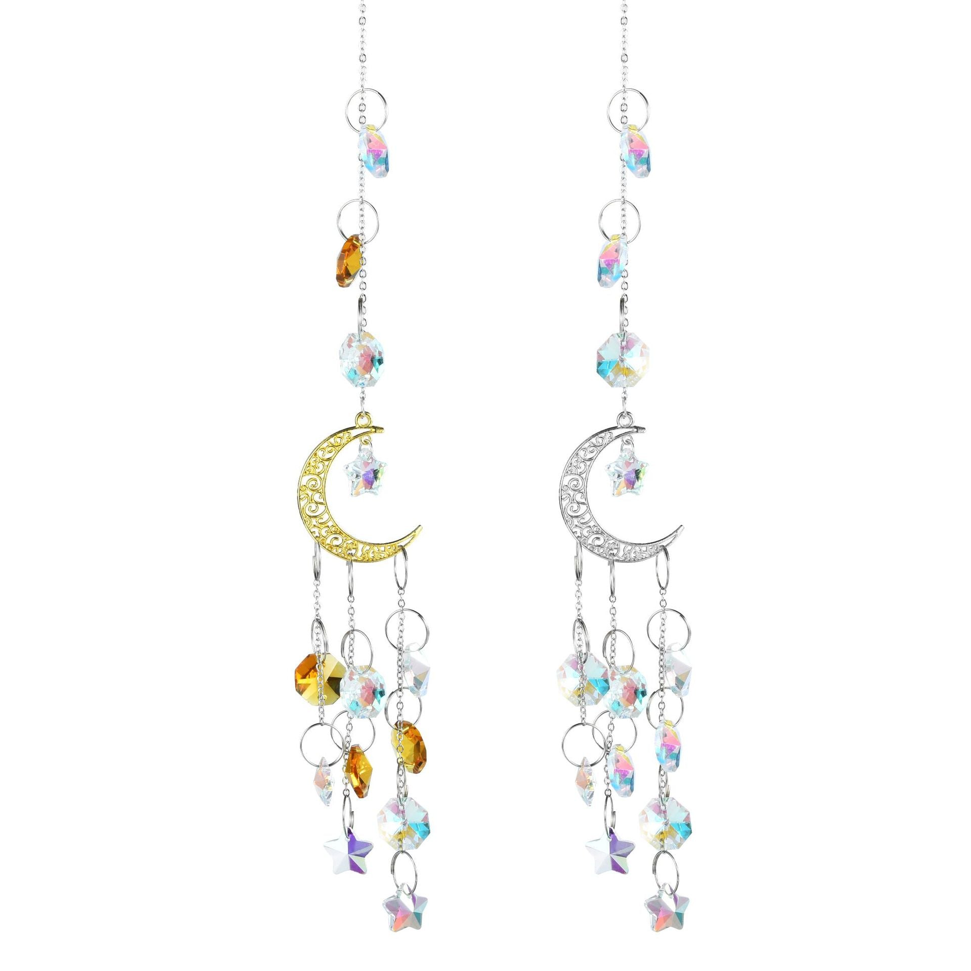 Wholesale Moon Five-pointed Star Window Decoration Wind Chimes