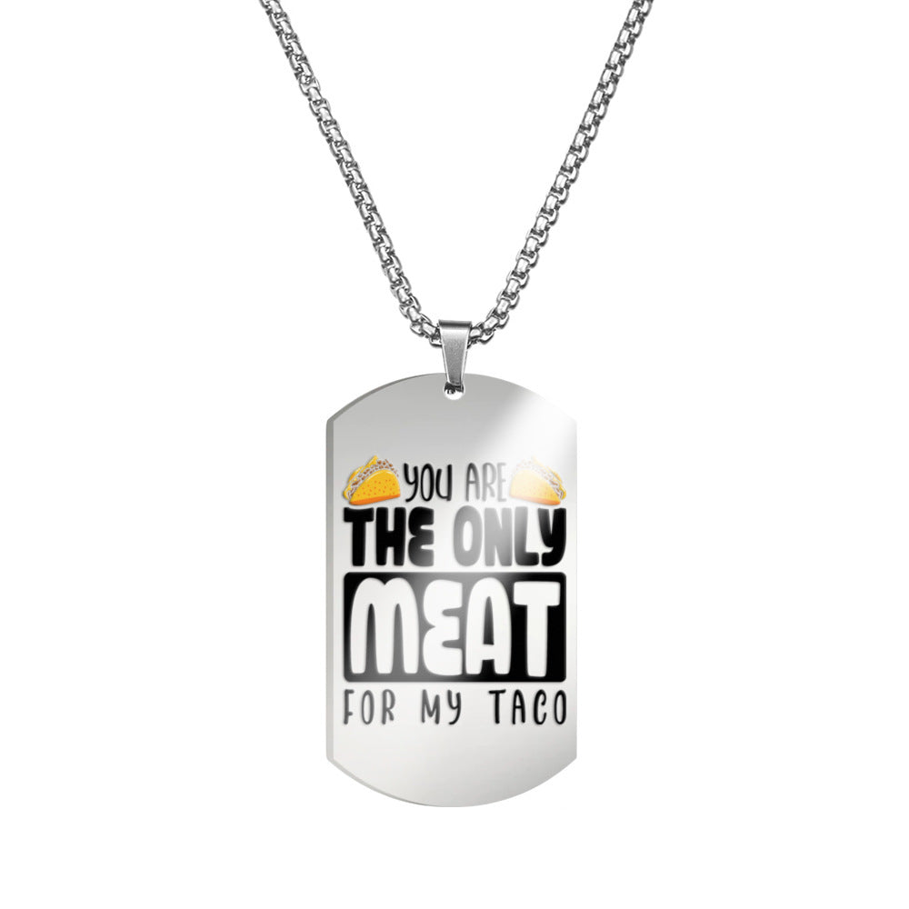 Wholesale Mexican Corn Rolls Stainless Steel Necklace