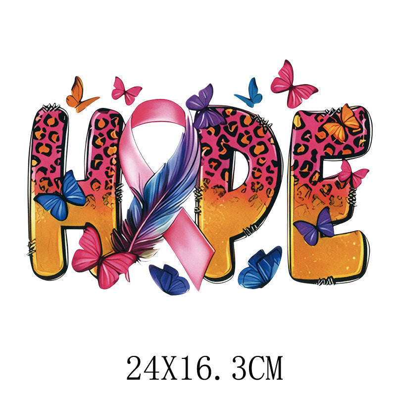 Wholesale 10pcs/pack Pink rainbow ribbon UV DTF Ready to Press Transfers Wraps