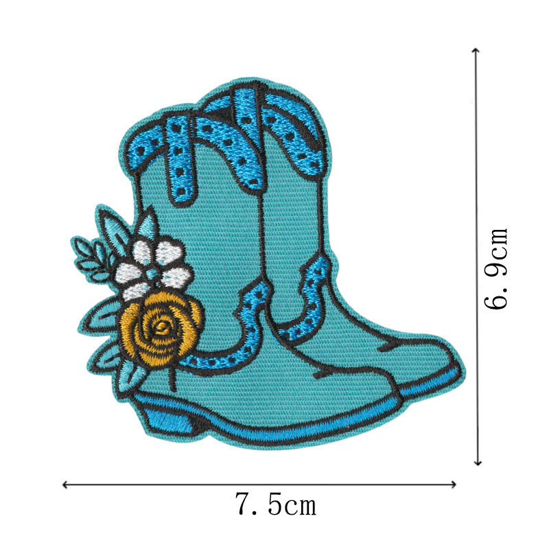 Wholesale Embroidered Western Cowboy Patch Set Of 9 Chic Clothing And Cap Decorative Accent DIY Craft Fashion Accessory For Boutique Resale