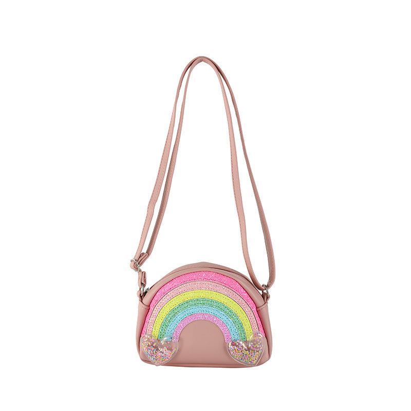 Wholesale Cotton Macaron Rainbow Kids Messenger Bag