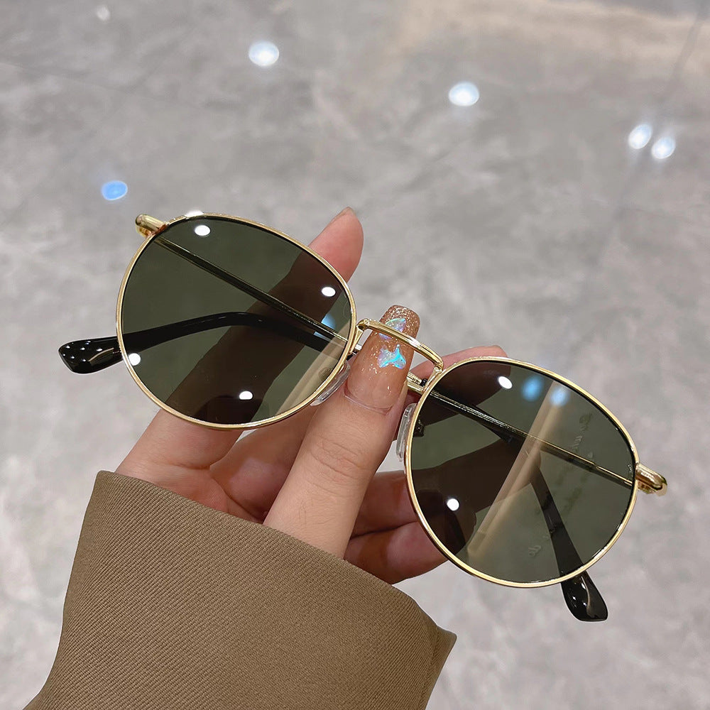 Wholesale New small round frame anti-glare sunglasses