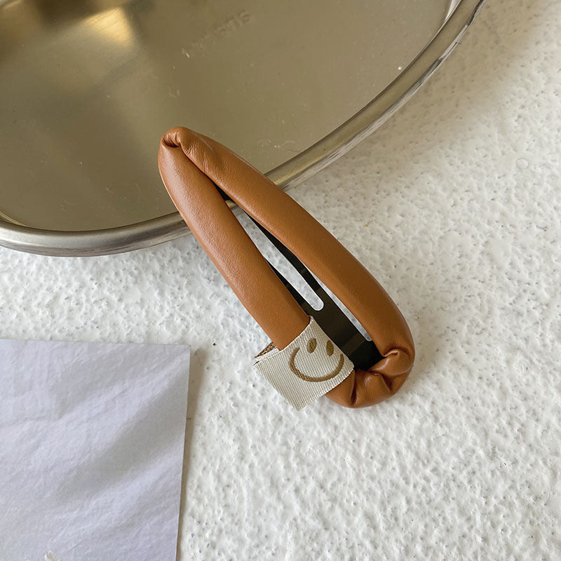 Wholesale Smiley Face Hollow Water Drop Hair Clip