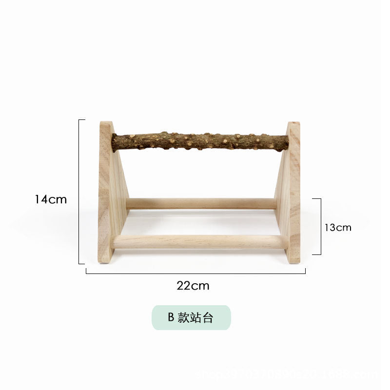 Wholesale Parrot Desktop Training Stand Solid Wood Stand