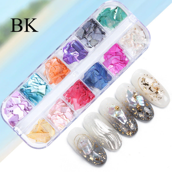 Wholesale 3pcs Butterfly Mica Platinum Fragment Hexagonal Nail Jewelry Patch