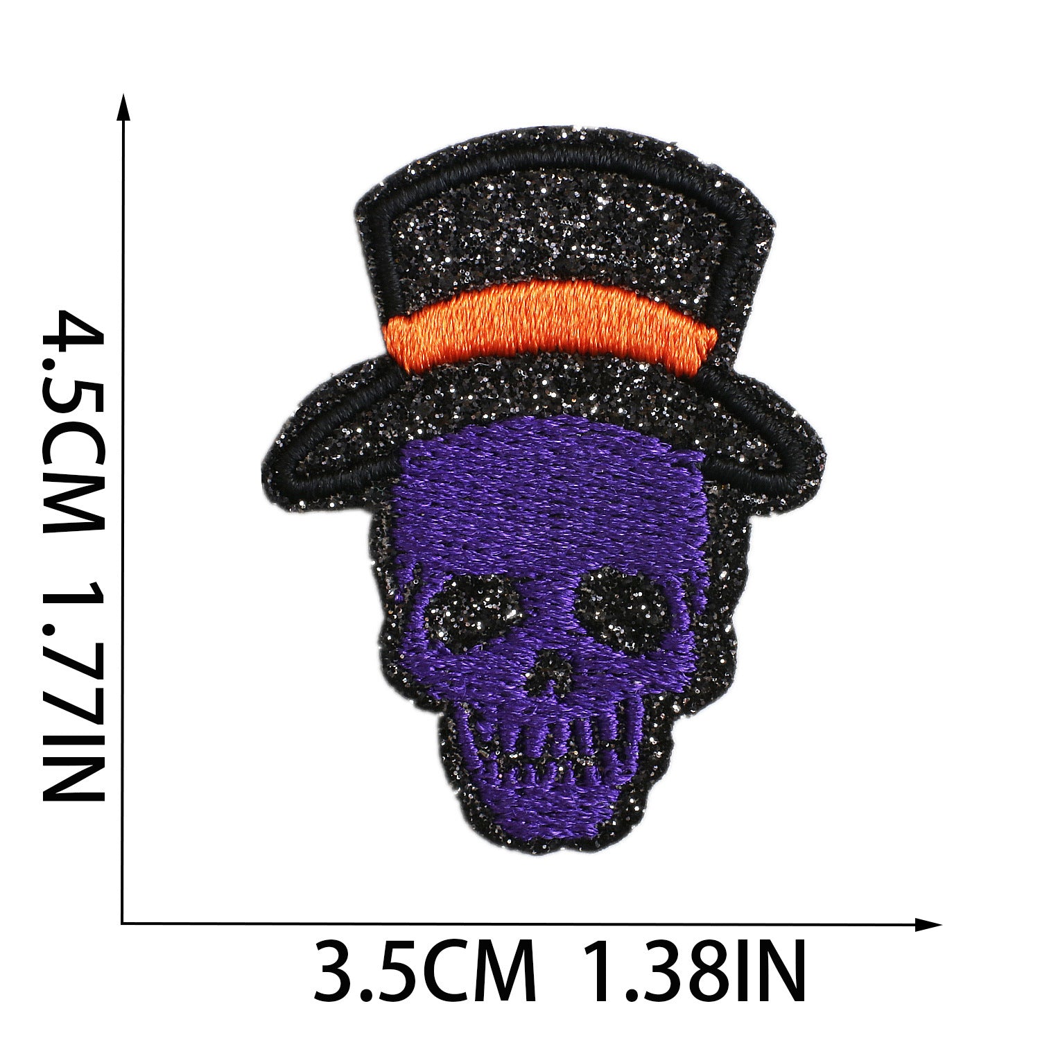 Wholesale Glitter Embroidered  Patch Ghost Skull Witch Cartoon DIY Fashion Accessory For Clothing Party Resale