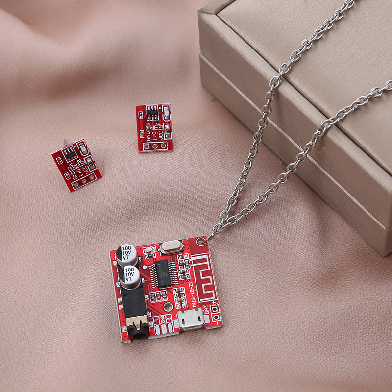 Wholesale Cyberpunk Electronic Hip Hop Necklace Earrings