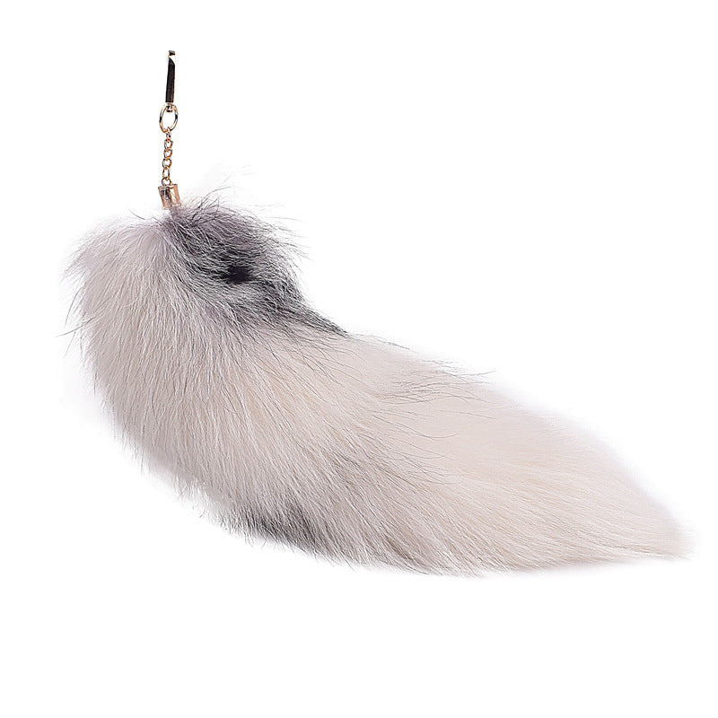 Wholesale of Oversized Fox Hair Pendant Keychains