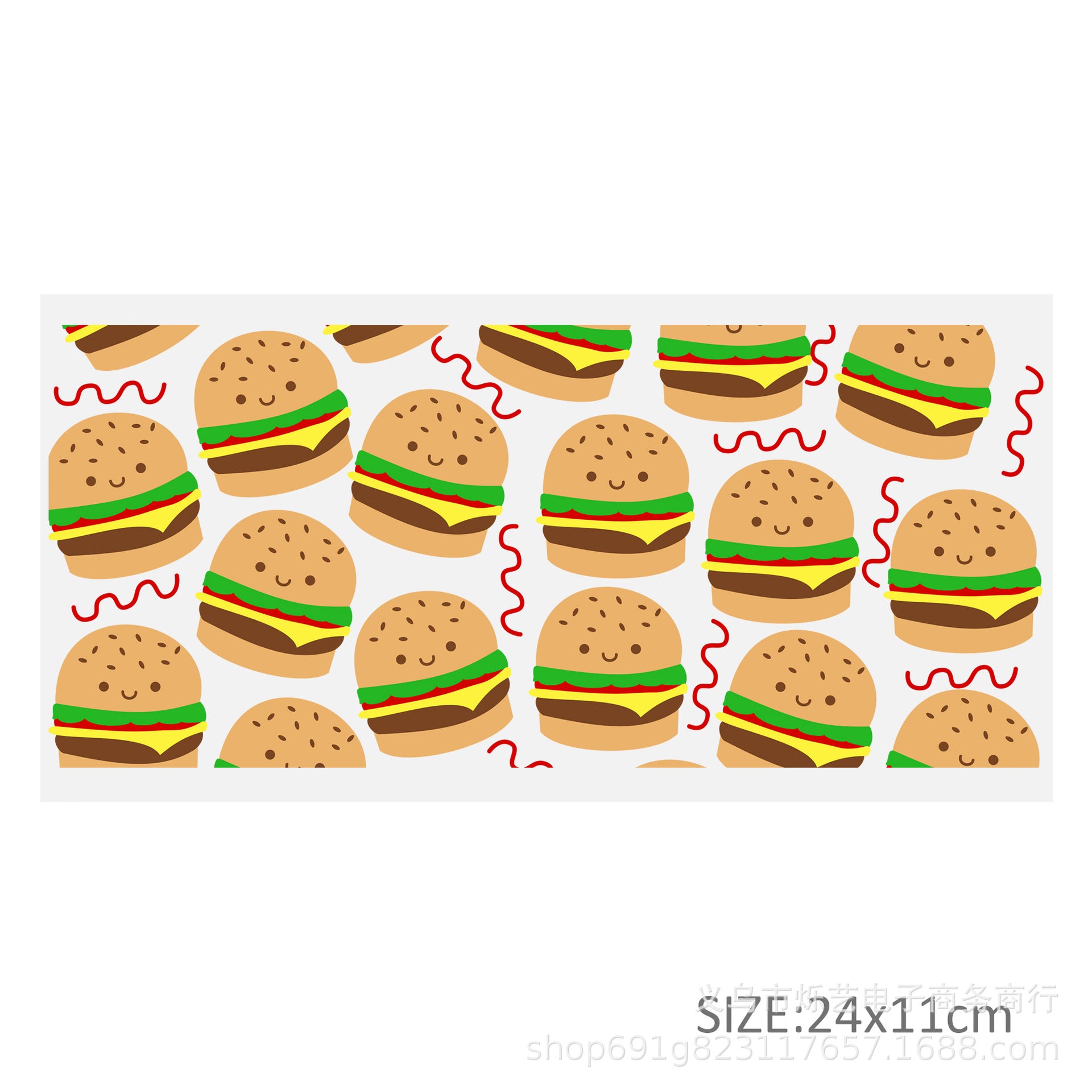 Wholesale Hamburgers and French fries food category 16oz Cup UV DTF Wraps