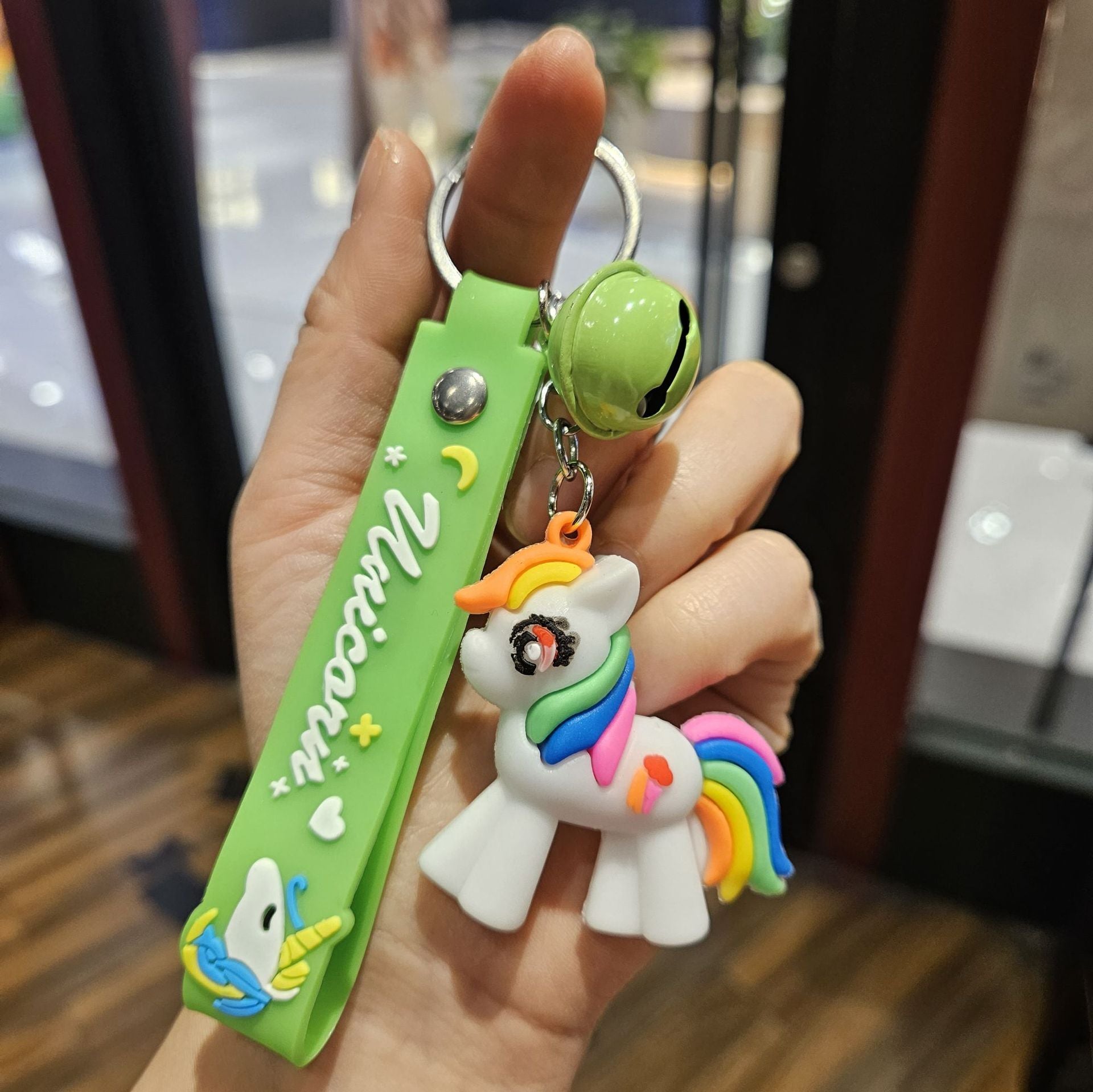 Wholesale Cartoon cute colored horsehide keychain OLY Exclusive
