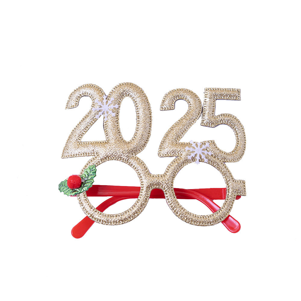Wholesale 2025 Christmas Glasses New Year Party Headband Ornaments