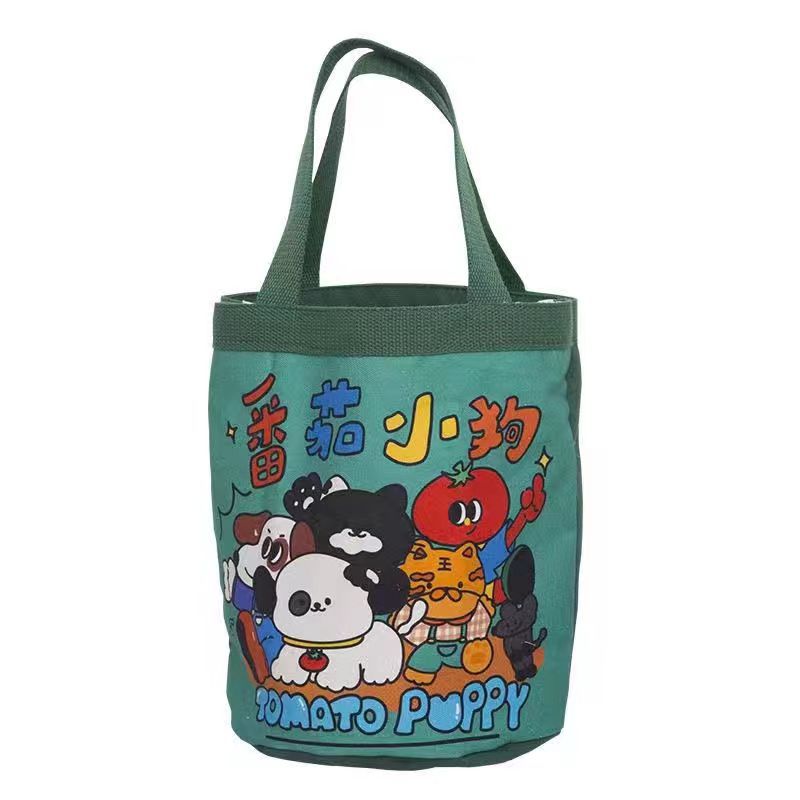 Wholesale Canvas Bag Cute Graffiti Childlike Illustrations Portable Drum Bag