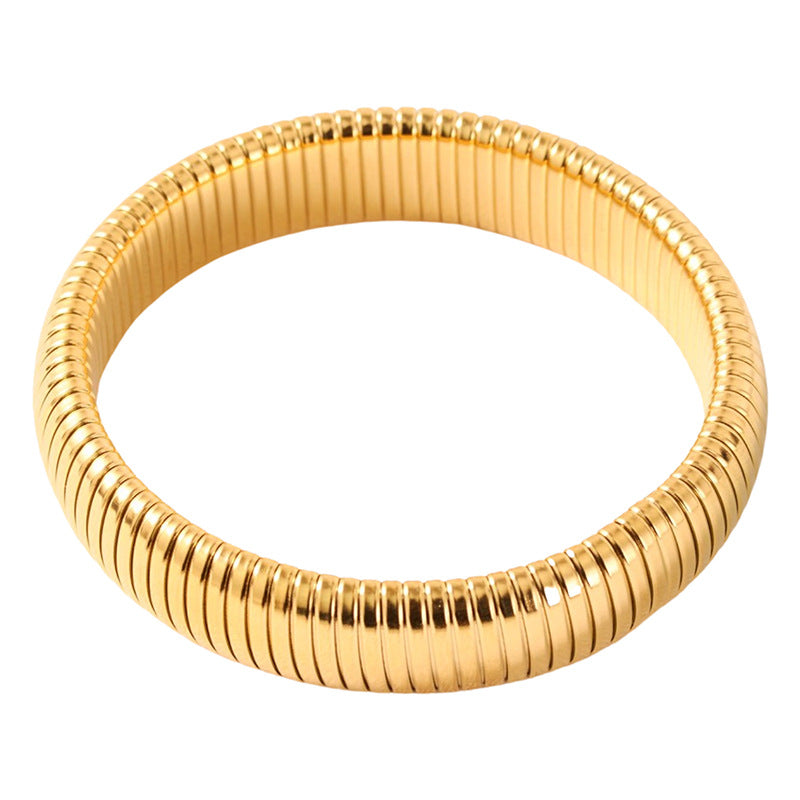 Wholesale Gold Plated Stainless Steel Vintage Snake Bone Titanium Steel Vintage Bracelet