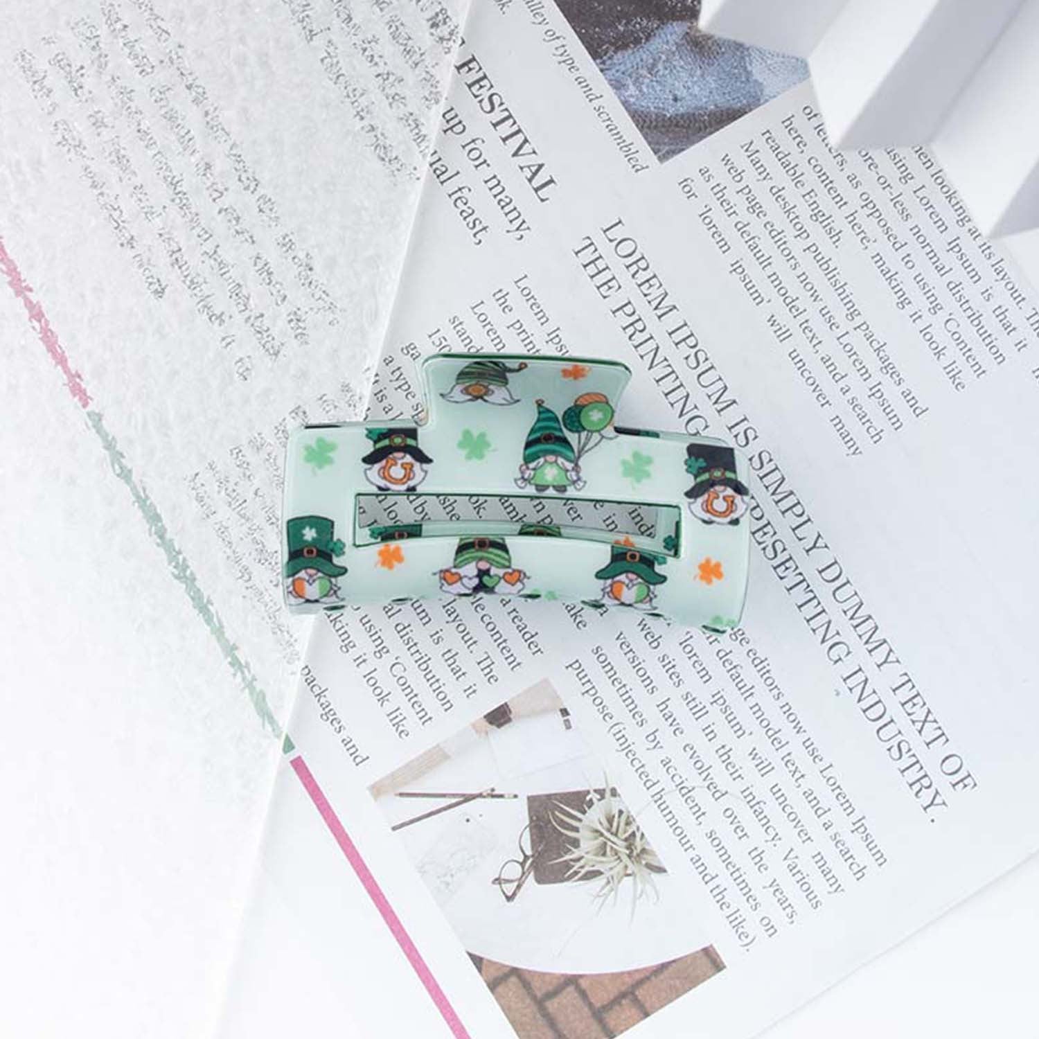 Wholesale St Patrick Pvc 8cm Hair Clip