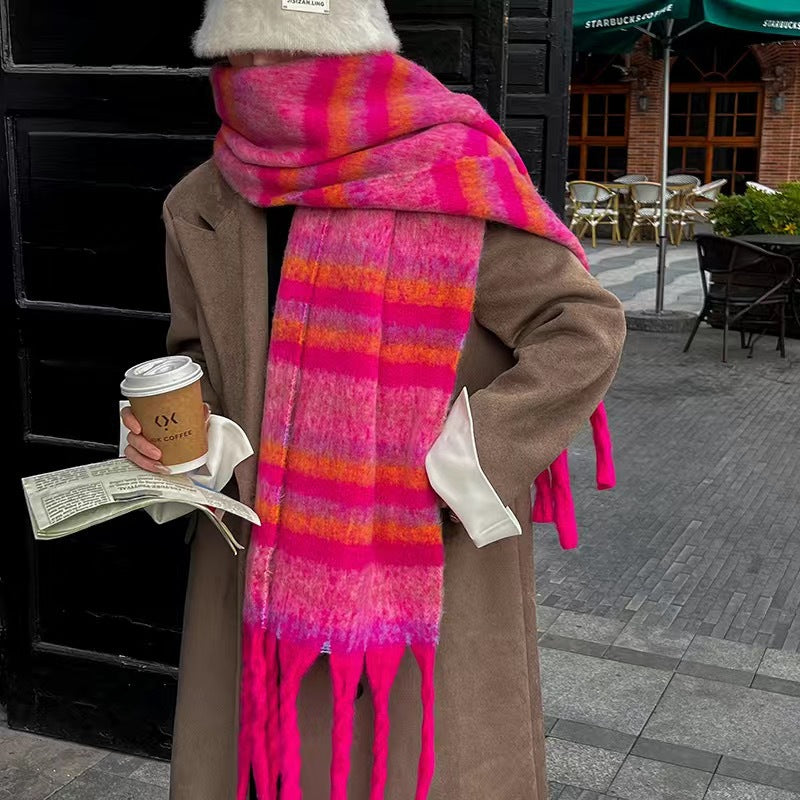 Wholesale New Winter Knitted Thickened Warm Circle Yarn Scarf