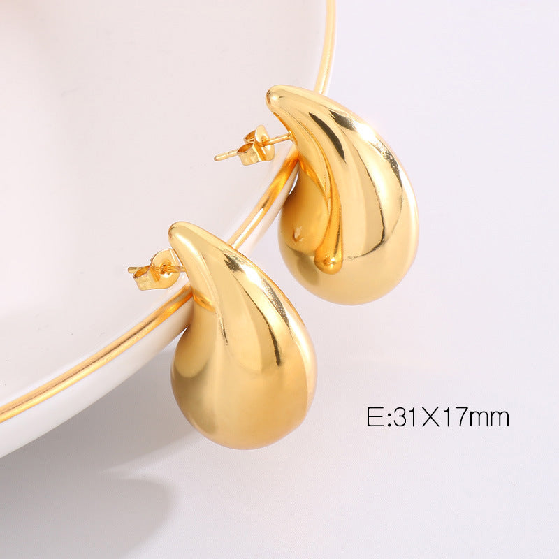 Wholesale Drop Geometric Versatile Gold Plated Earrings