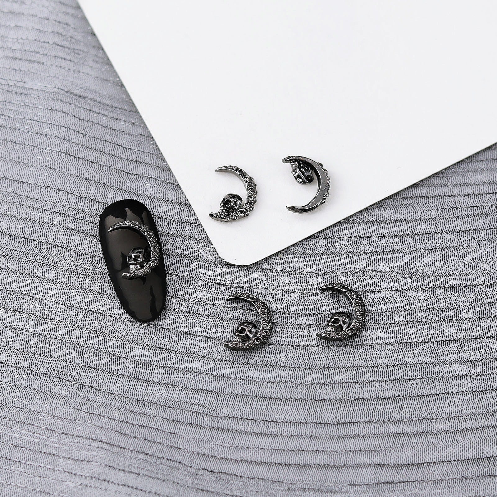 Wholesale 10pcs Retro nail accessories punk style cross dark silver metal nail accessories