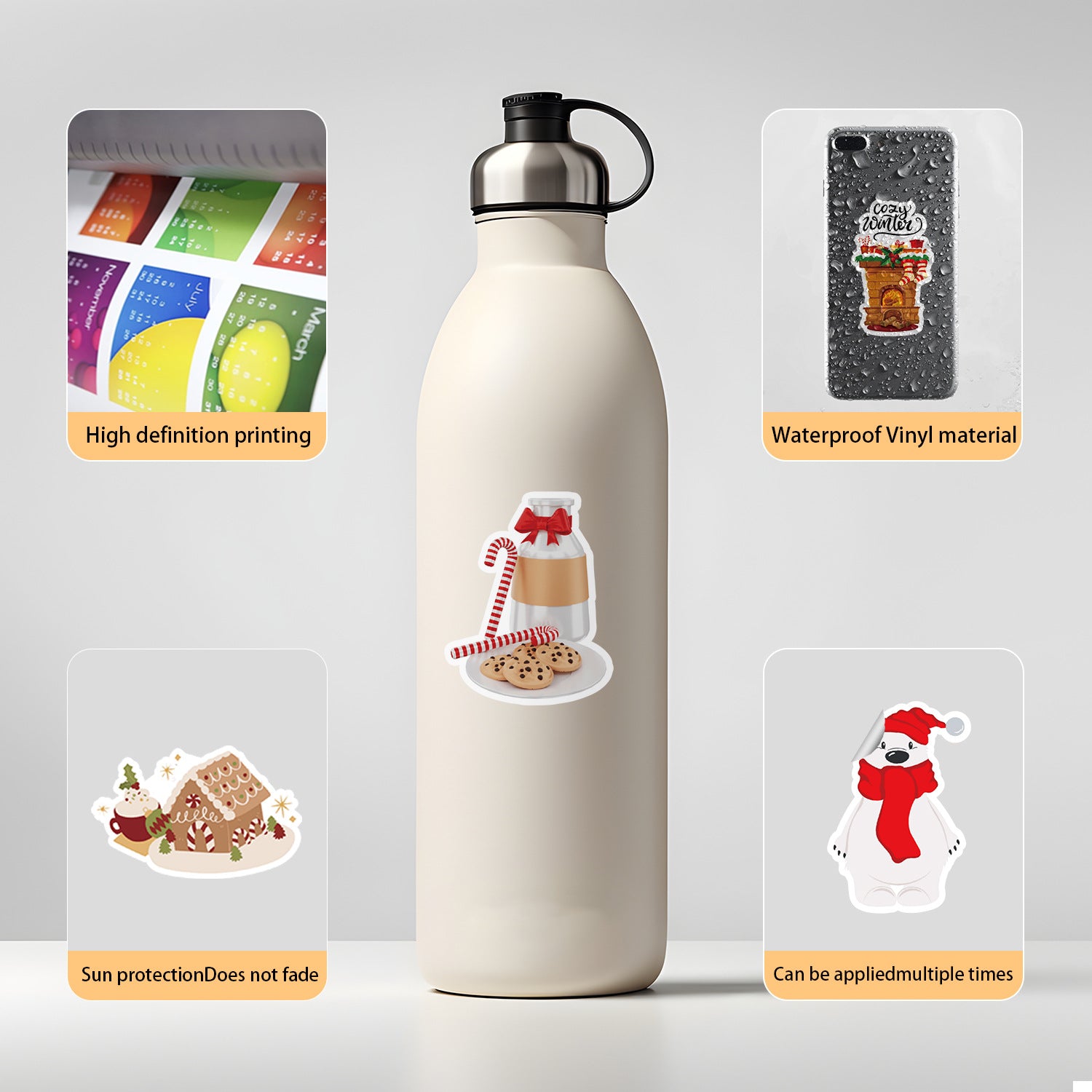 Wholesale 50 pcs Christmas holiday graffiti stickers