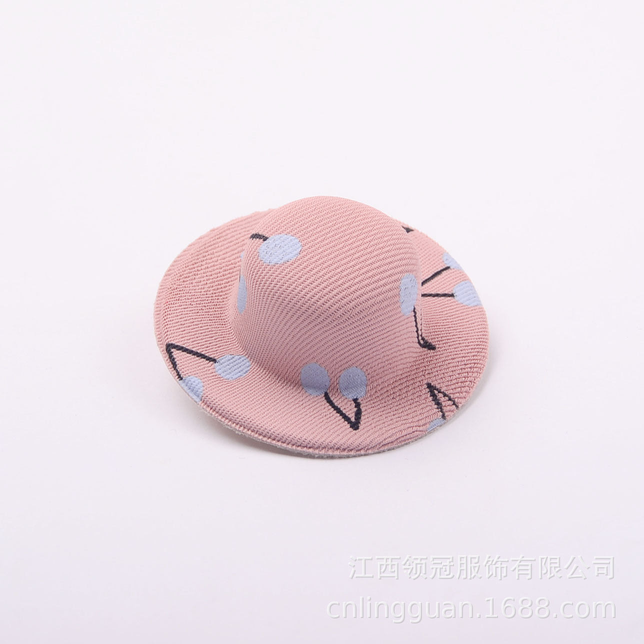 Wholesale Mobile phone pendant perfume holder hat ornaments doll accessories diy hand-made Meng Qiqi hat vintage printing 5.8CM