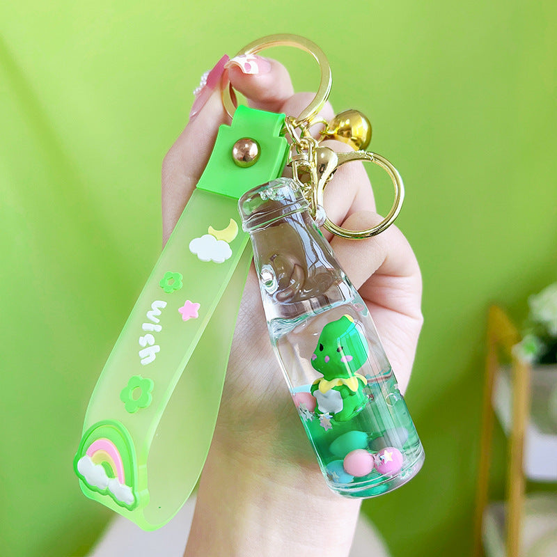 Lindo llaves de dragón verde acrílico al por mayor